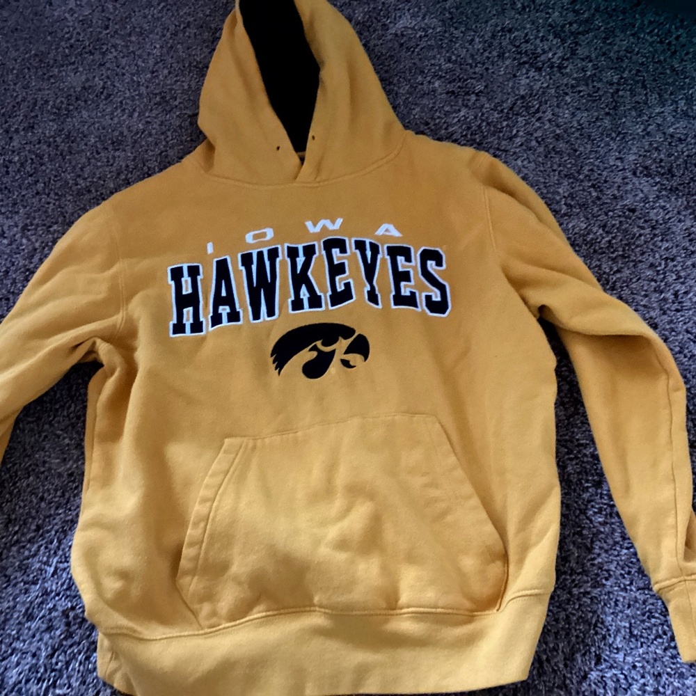 Yellow Iowa Hawkeye sweatshirt
